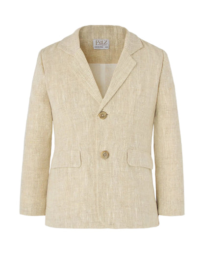 Set Woven Junior Boy Blazer And Trouser In Natural Schoolsoutdesignerkidswear