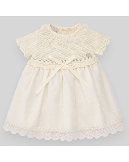 Paz Rodriguez - Knit Newborn Dress &quot;Paz V24&quot; | School&