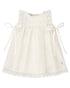 Woven Newborn Dress Beige Schoolsoutdesignerkidswear