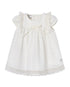 Woven Newborn Dress Cream Schoolsoutdesignerkidswear