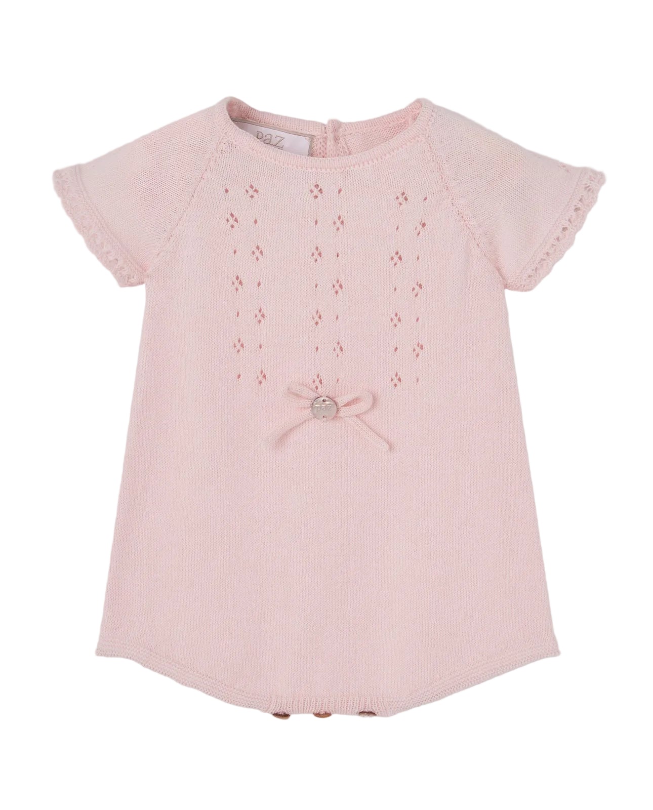 Knit Newborn Romper Pink Schoolsoutdesignerkidswear