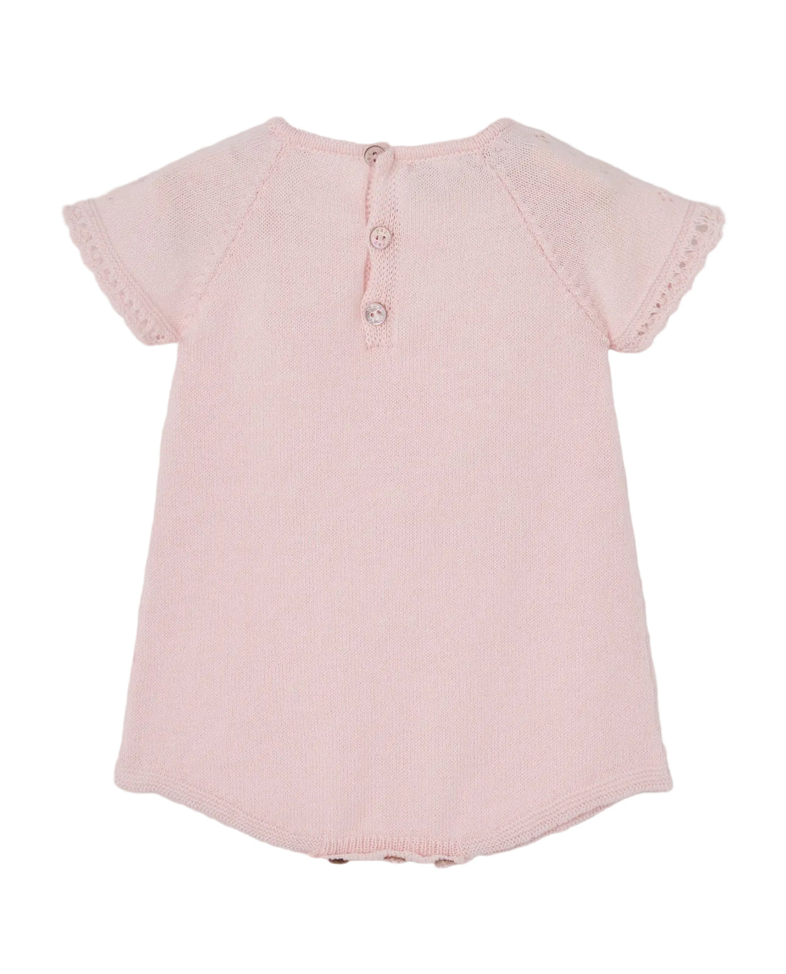 Knit Newborn Romper Pink Schoolsoutdesignerkidswear