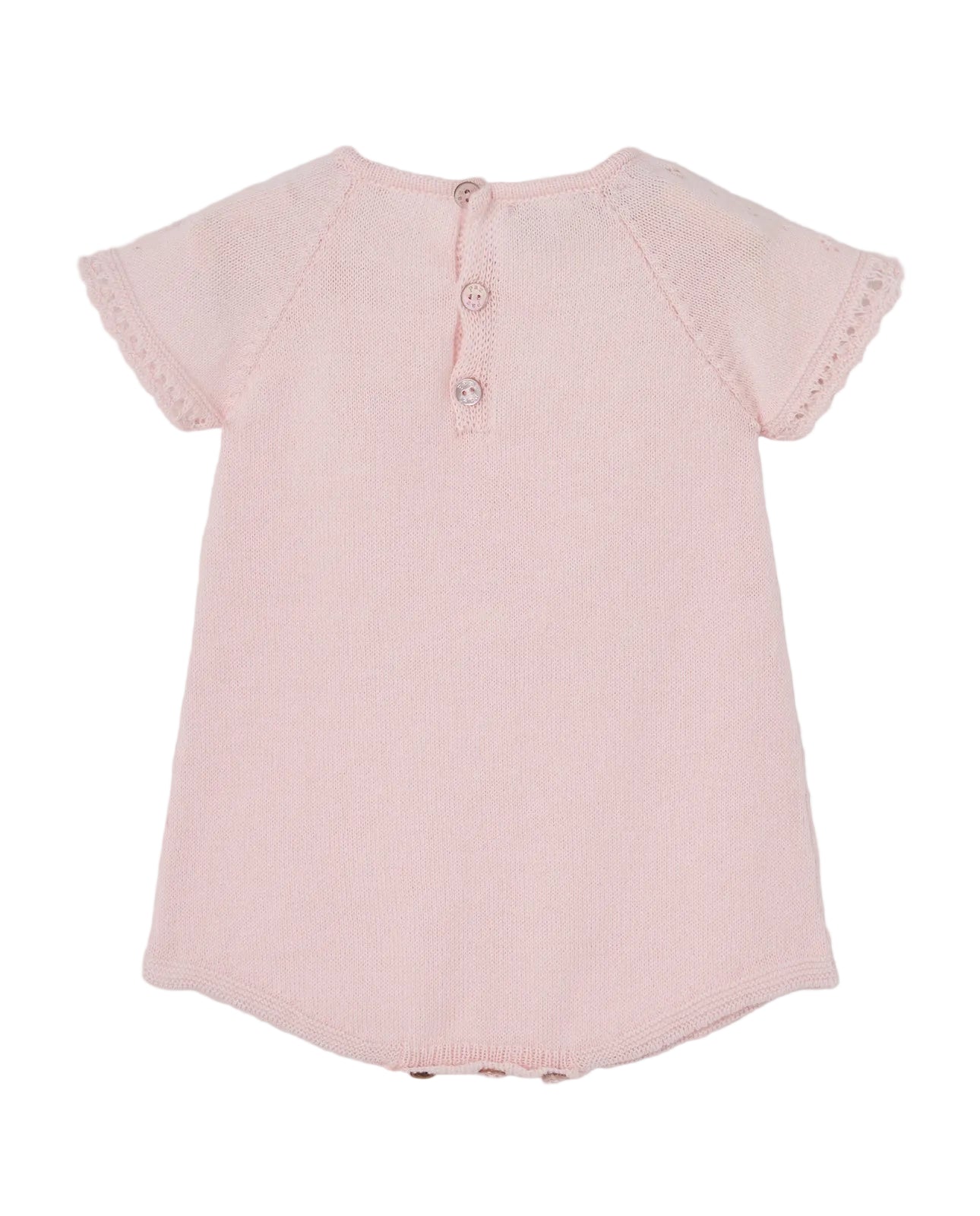 Knit Newborn Romper Pink Schoolsoutdesignerkidswear
