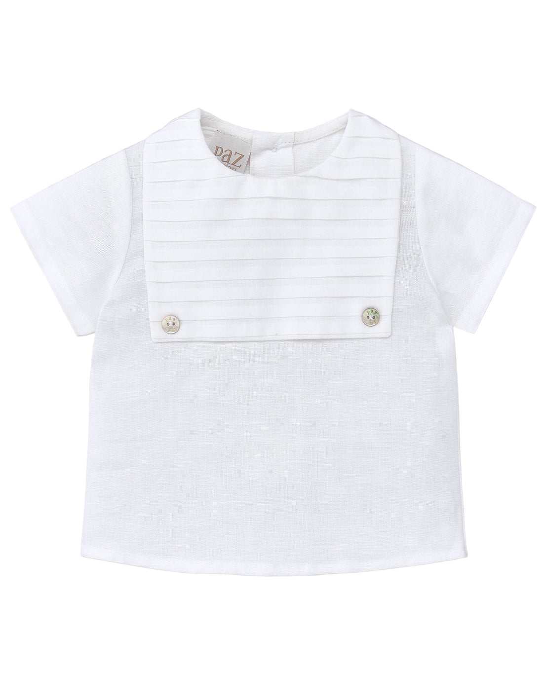 Cotton and Linen Baby Blouse and Shorts Set &quot;Cigüeña&quot;