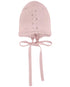 Knit Newborn Bonnet Pastel Pink Schoolsoutdesignerkidswear