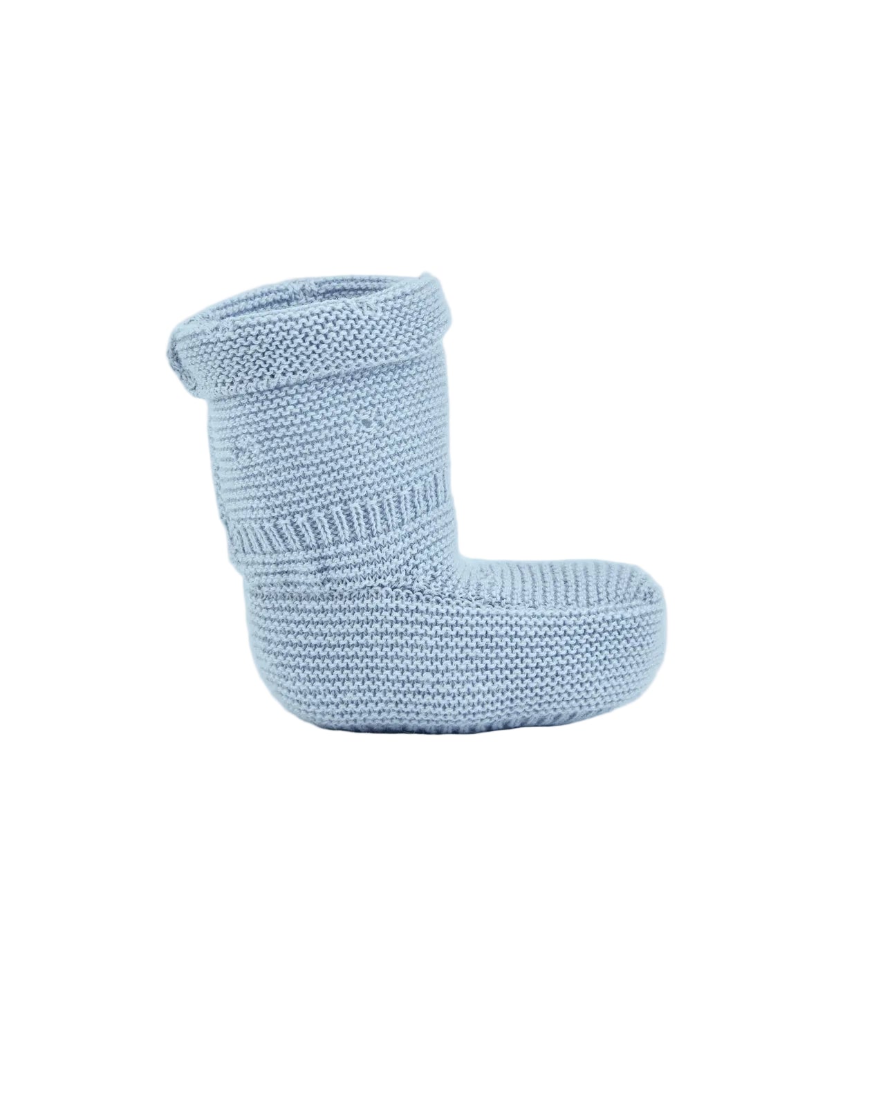 Knit Newborn Booties in Pastel Blue Schoolsoutdesignerkidswear