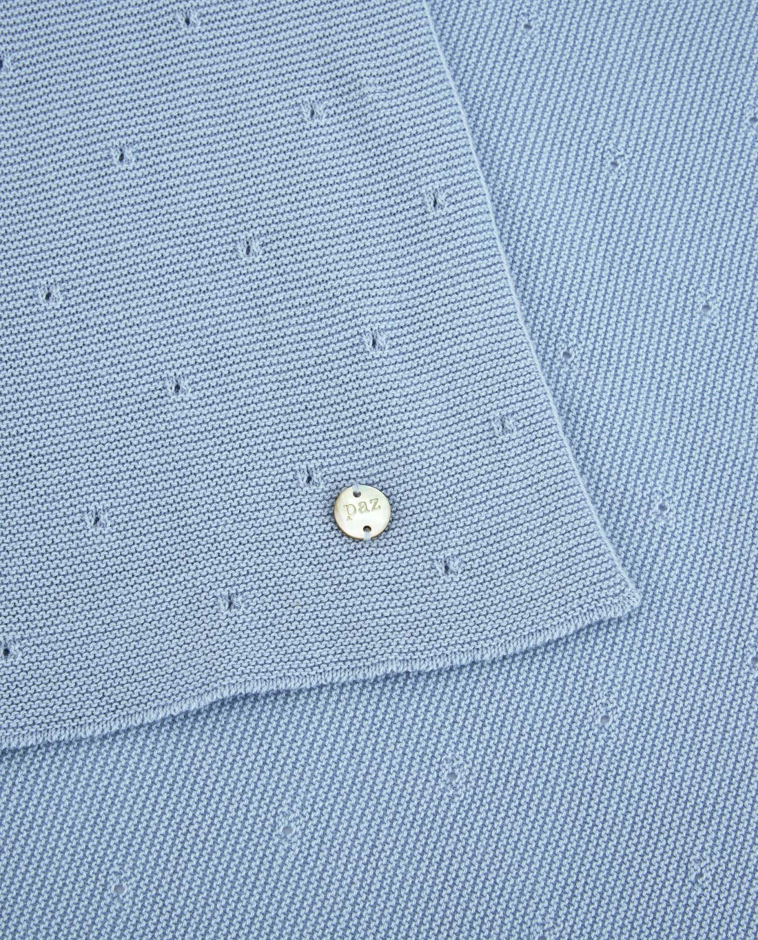 Knit Newborn Blanket pastel Blue Paz Rodriguez