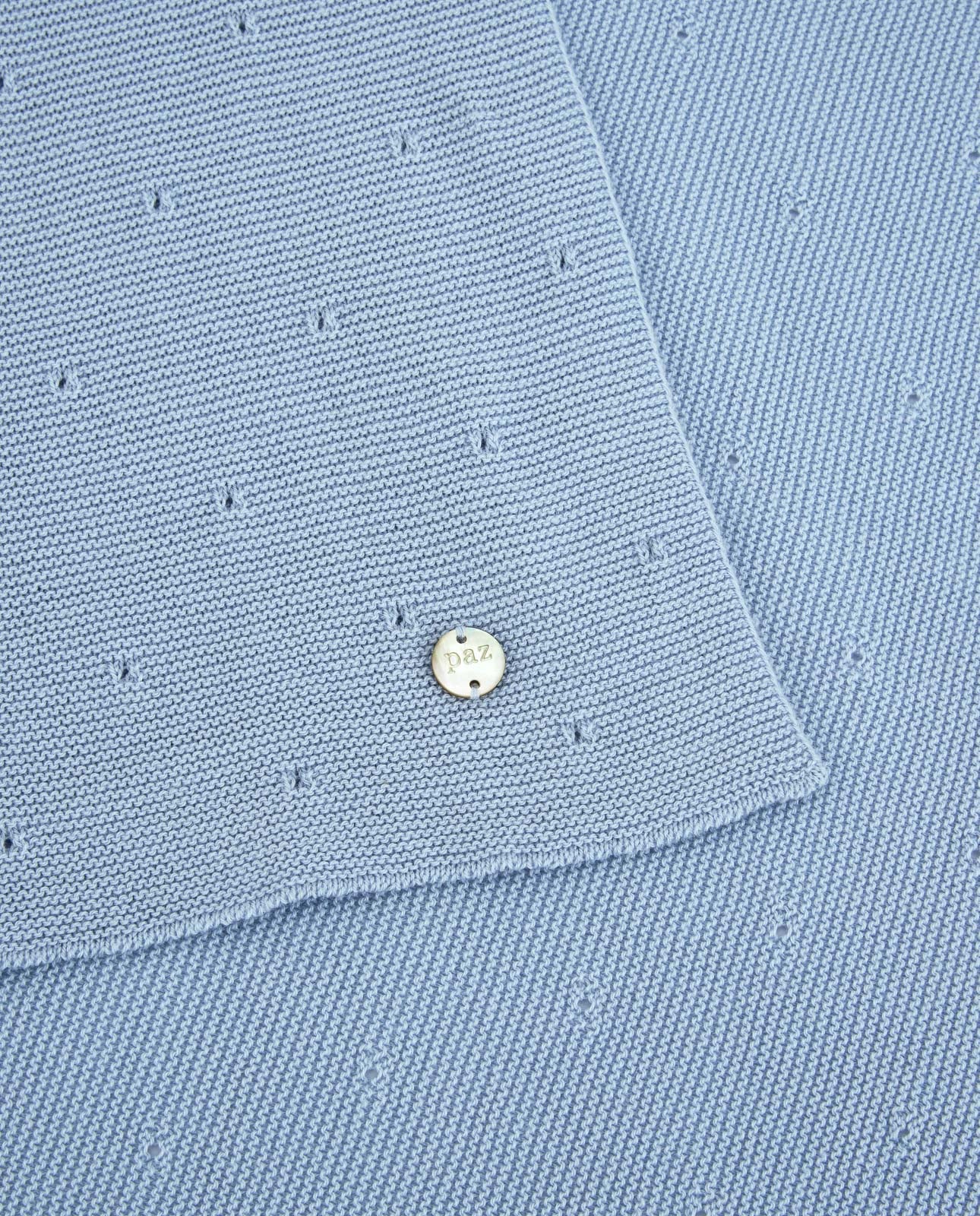 Knit Newborn Blanket pastel Blue Paz Rodriguez