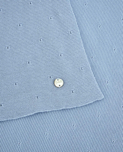 Knit Newborn Blanket pastel Blue Paz Rodriguez