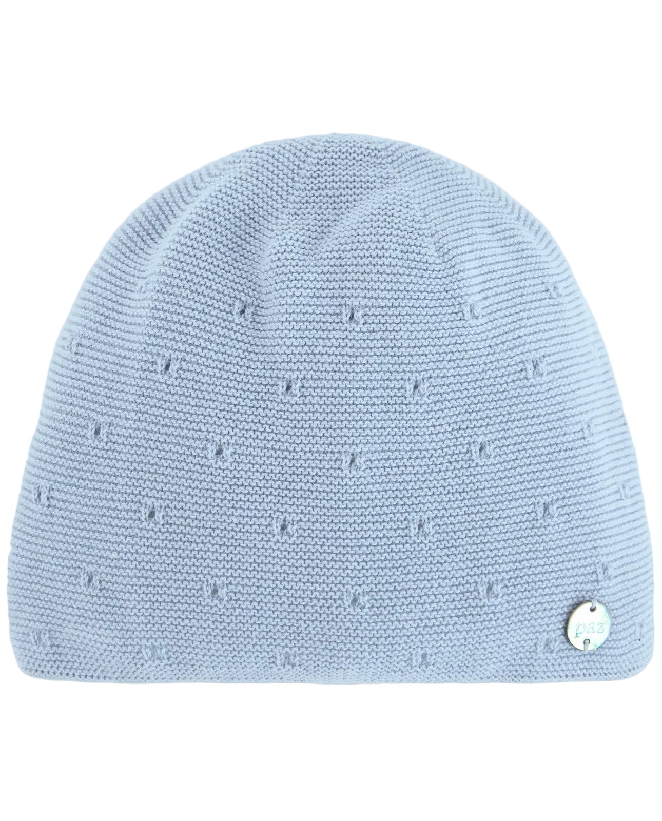 Knit Newborn Hat In Pastel Blue Paz Rodriguez