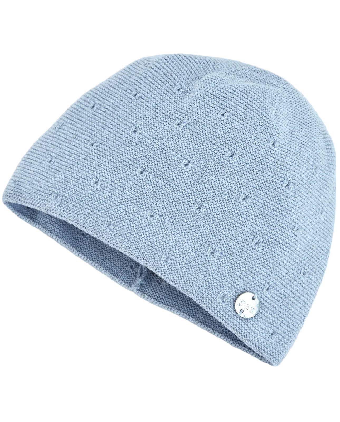 Knit Newborn Hat In Pastel Blue Paz Rodriguez