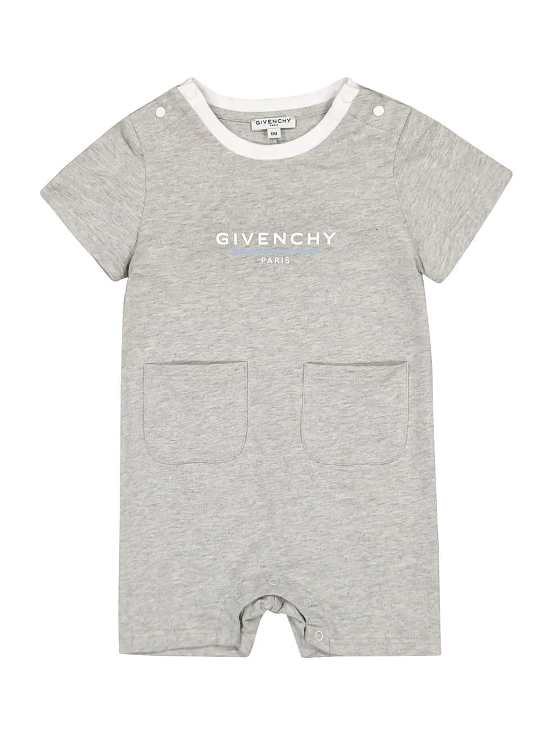 Givenchy Gray Marl Logo Short All In One