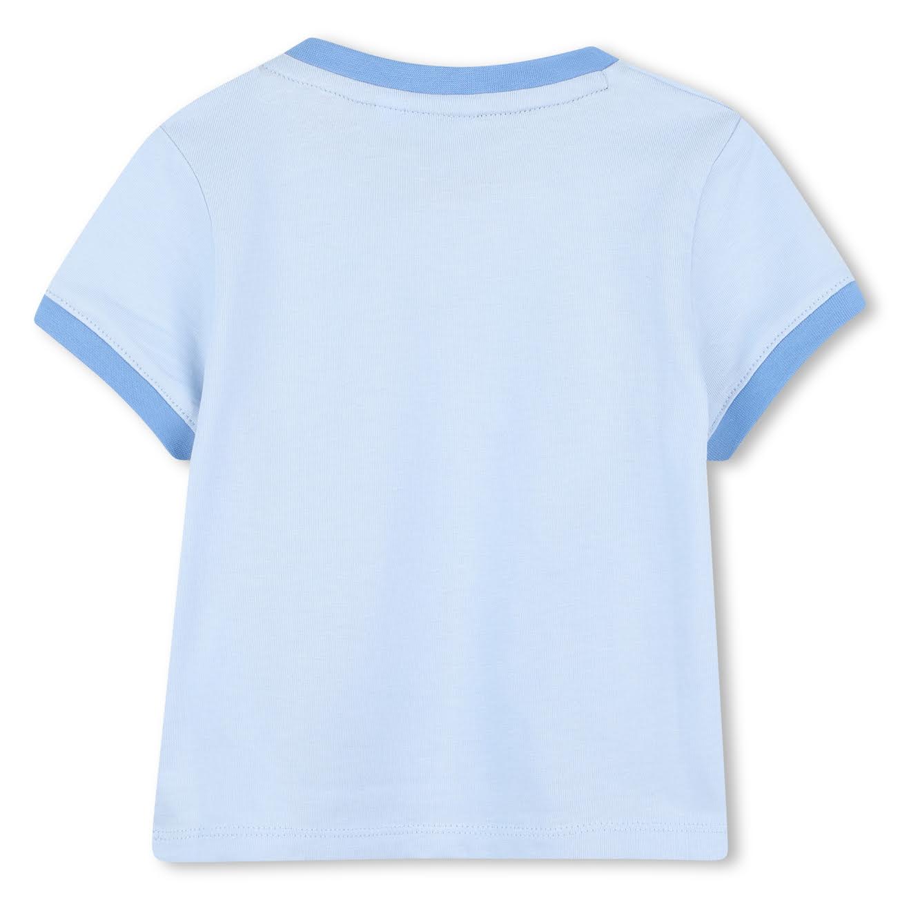 Short Sleeves Tee-Shirt with Shoulder Snap Fastening