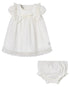Set Woven Newborn Dress And Knickers Cream Schoolsoutdesignerkidswear