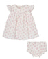 Set Woven Newborn Dress And Knickers in Dune Pink Schoolsoutdesignerkidswear