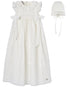 Set Woven Newborn Long Dress With Bonnet in Cream Paz Rodriguez