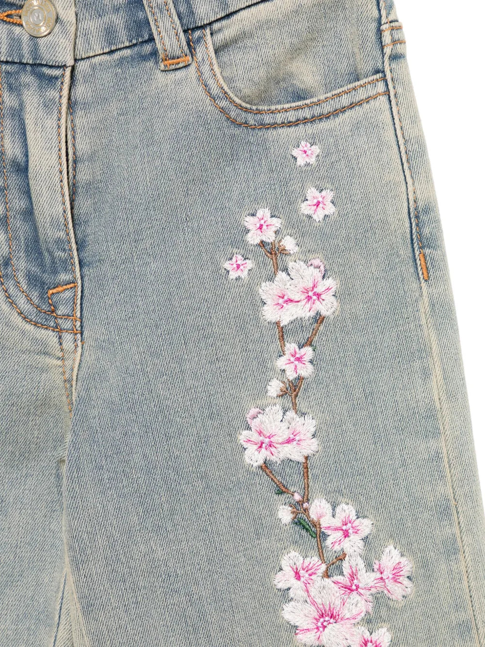 Floral Embroidered Jeans