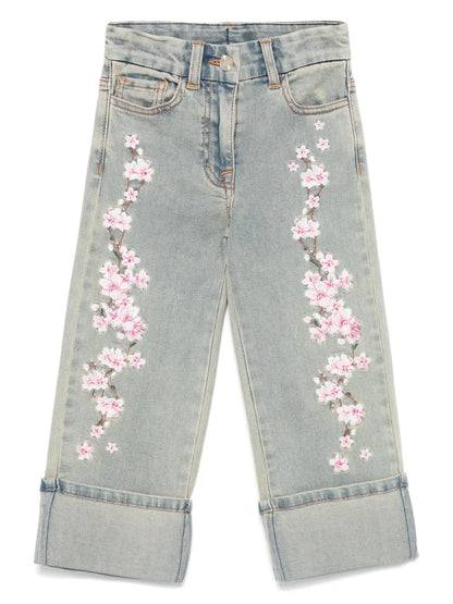 Floral Embroidered Jeans