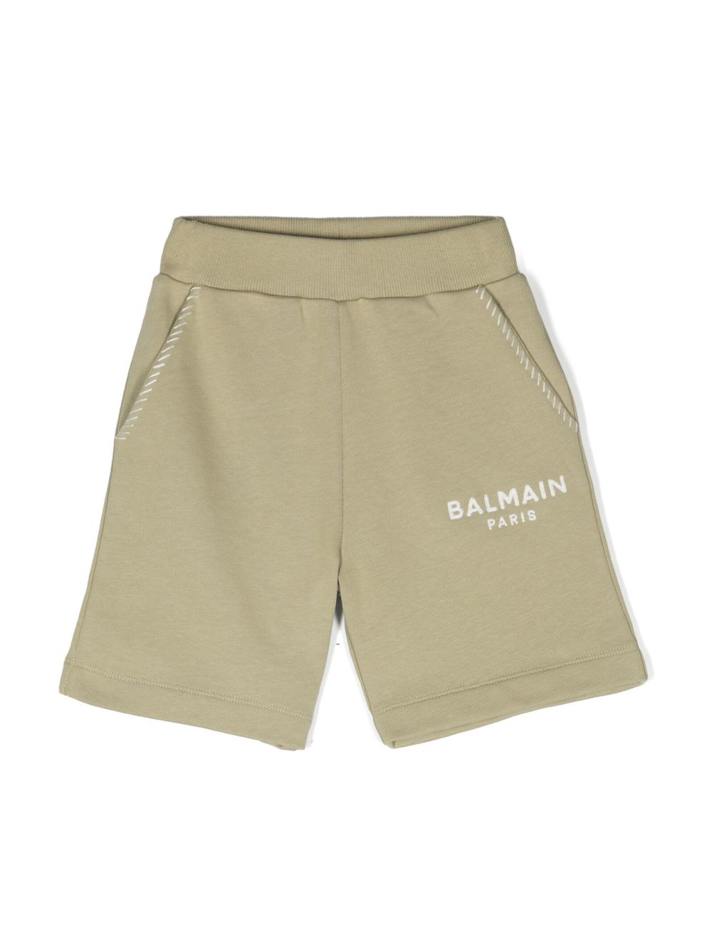 Balmain Kids Logo-embroidered Cotton Short