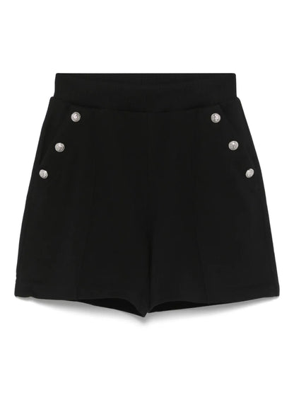 Cotton Short With Logo Buttons