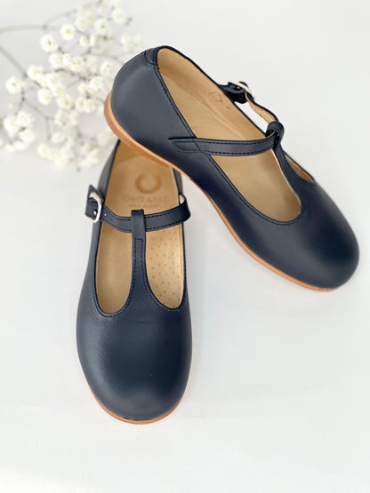 Navy T-Bar Mary Janes
