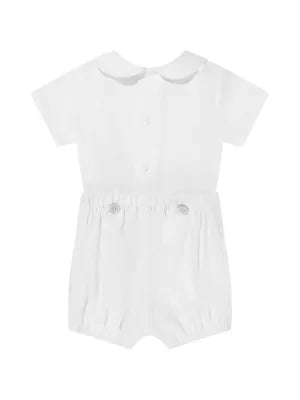 Set Woven Newborn Blouse And Shorts Cream/Cream Schoolsoutdesignerkidswear