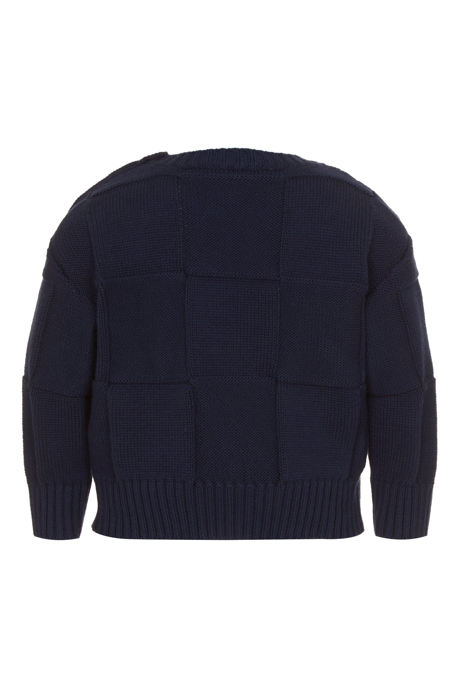 Navy Contrast Knit Pullover