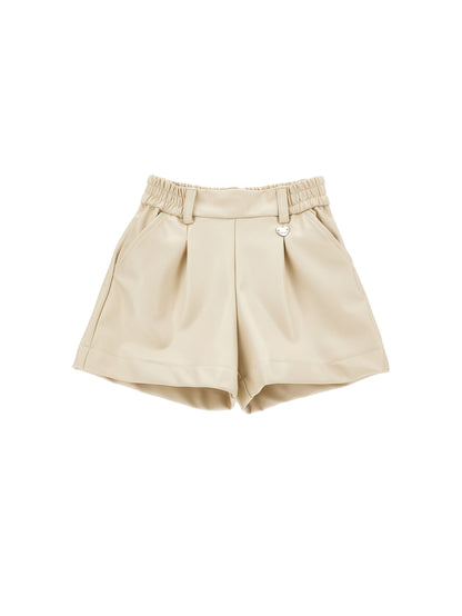 Monnalisa Coated Fabric Shorts