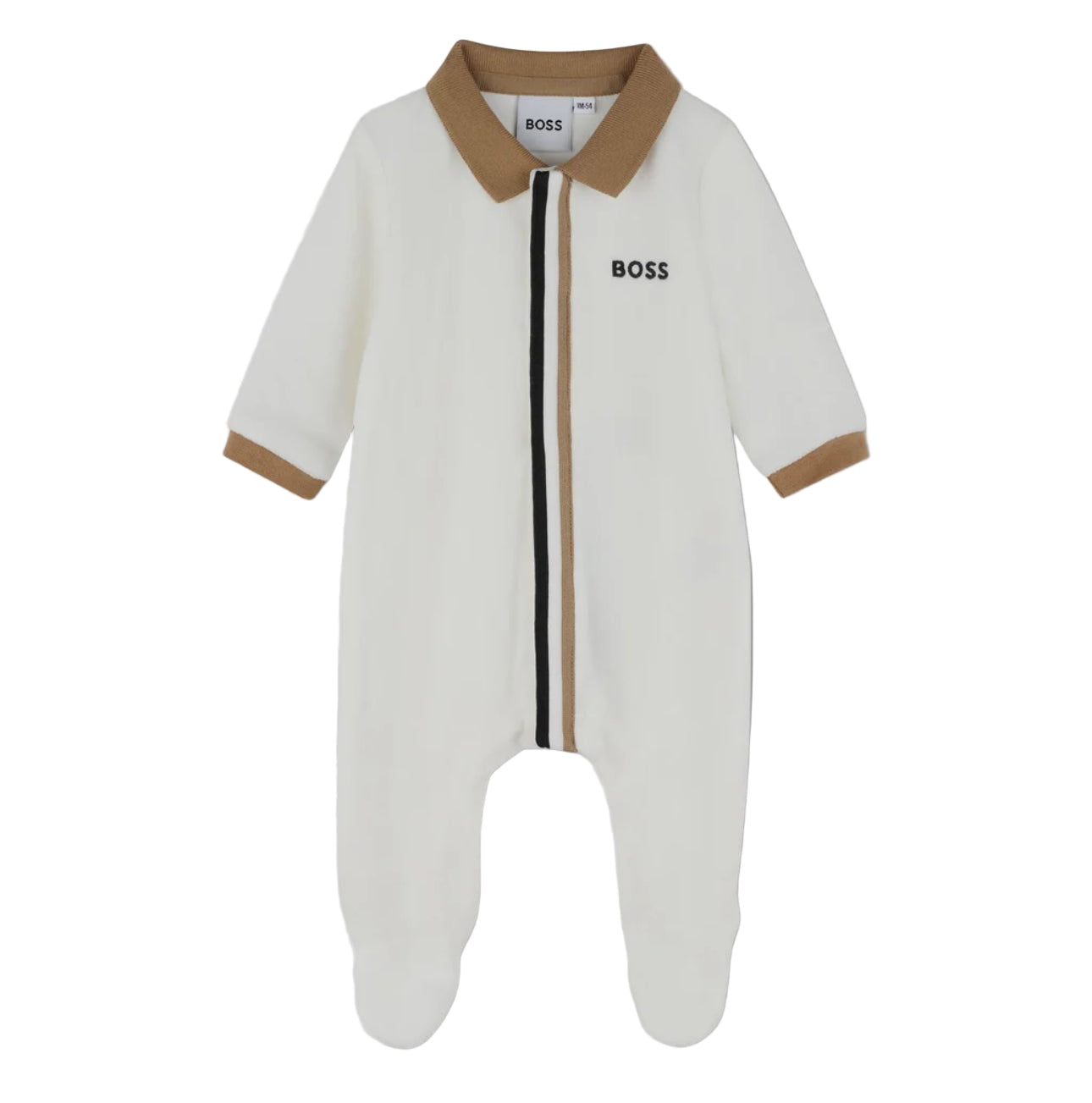 Offwhite Velvet Polo Collar Pyjamas
