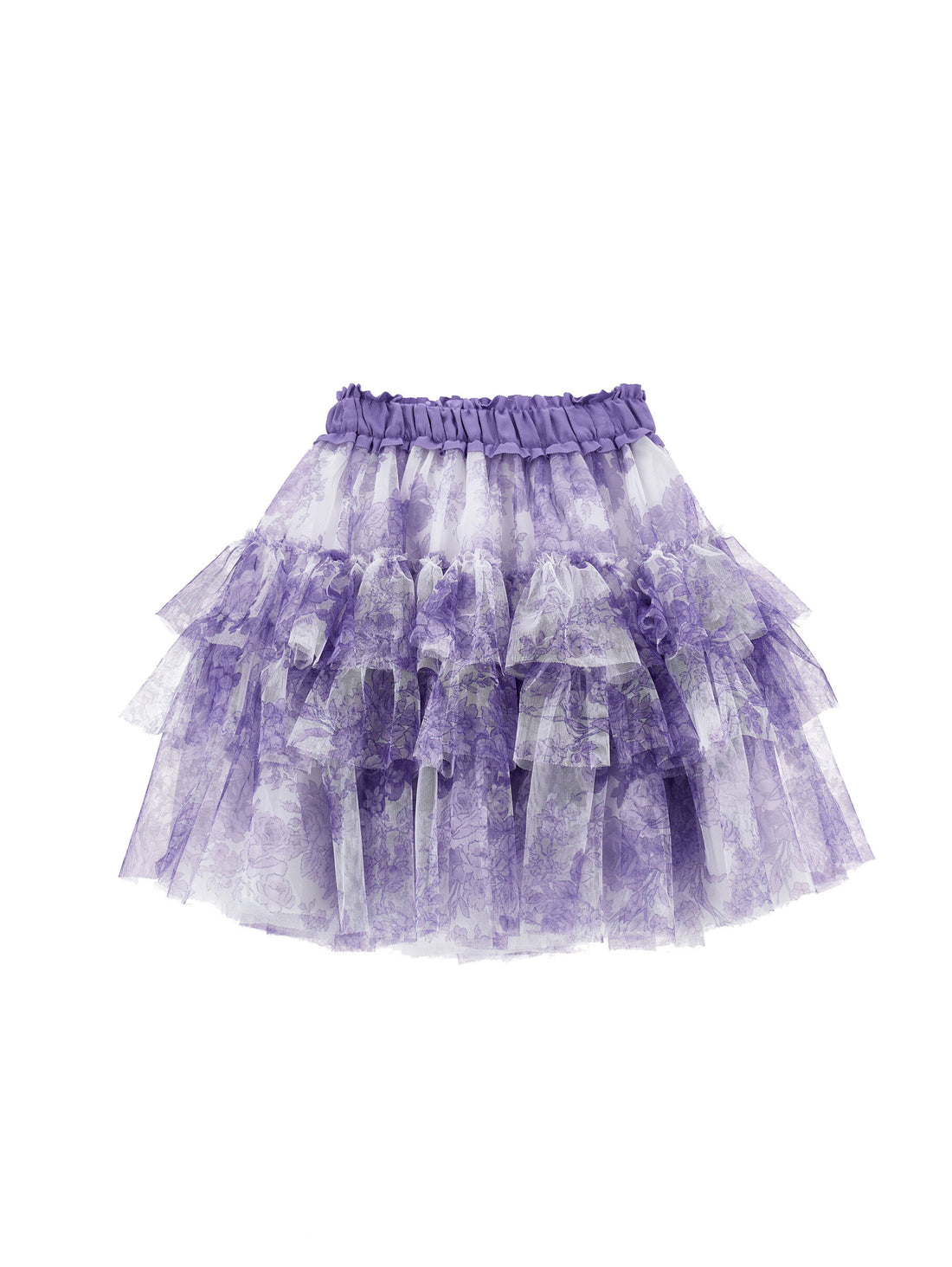 Monnalisa Printed tulle skirt