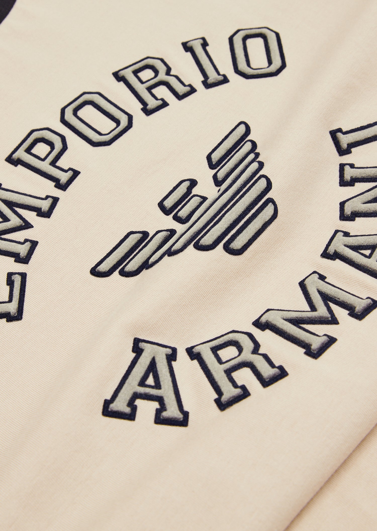 Emporio Armani Logo T-Shirt -Oxford Tan &amp; Blu Navy | Schools Out