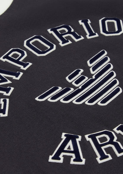 Emporio Armani Logo T-Shirt -Oxford Tan &amp; Blu Navy | Schools Out