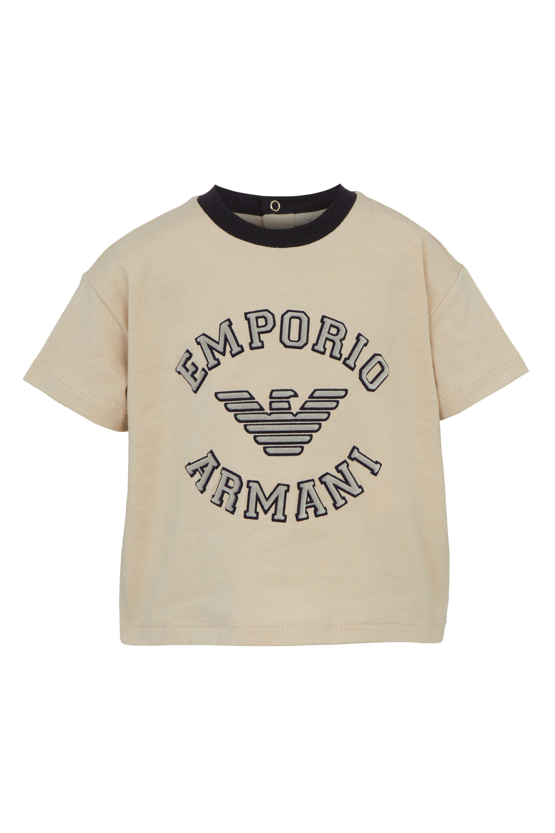 Emporio Armani T-Shirt (Oxford Tan &amp; Blu Navy) | Schools Out