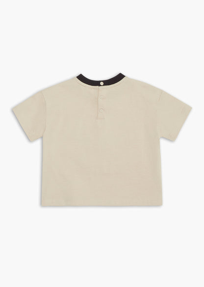 Emporio Armani T-Shirt (Oxford Tan &amp; Blu Navy) | Schools Out