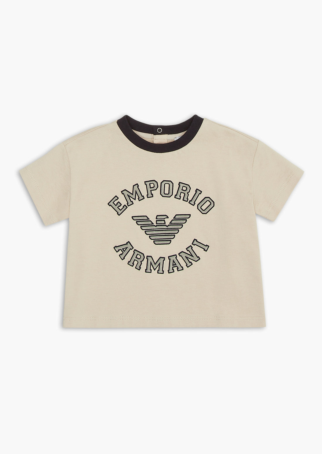 Emporio Armani T-Shirt (Oxford Tan &amp; Blu Navy) | Schools Out