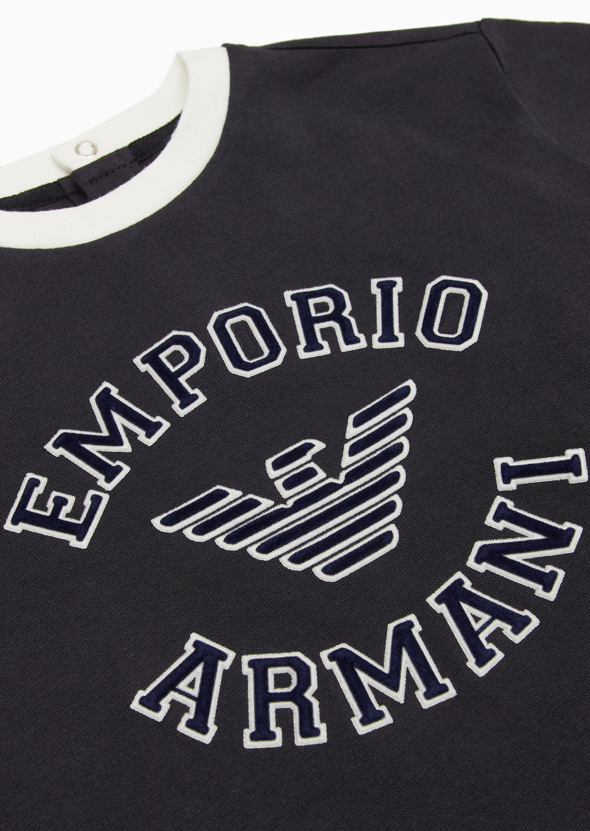 Emporio Armani T-Shirt (Oxford Tan &amp; Blu Navy) | Schools Out