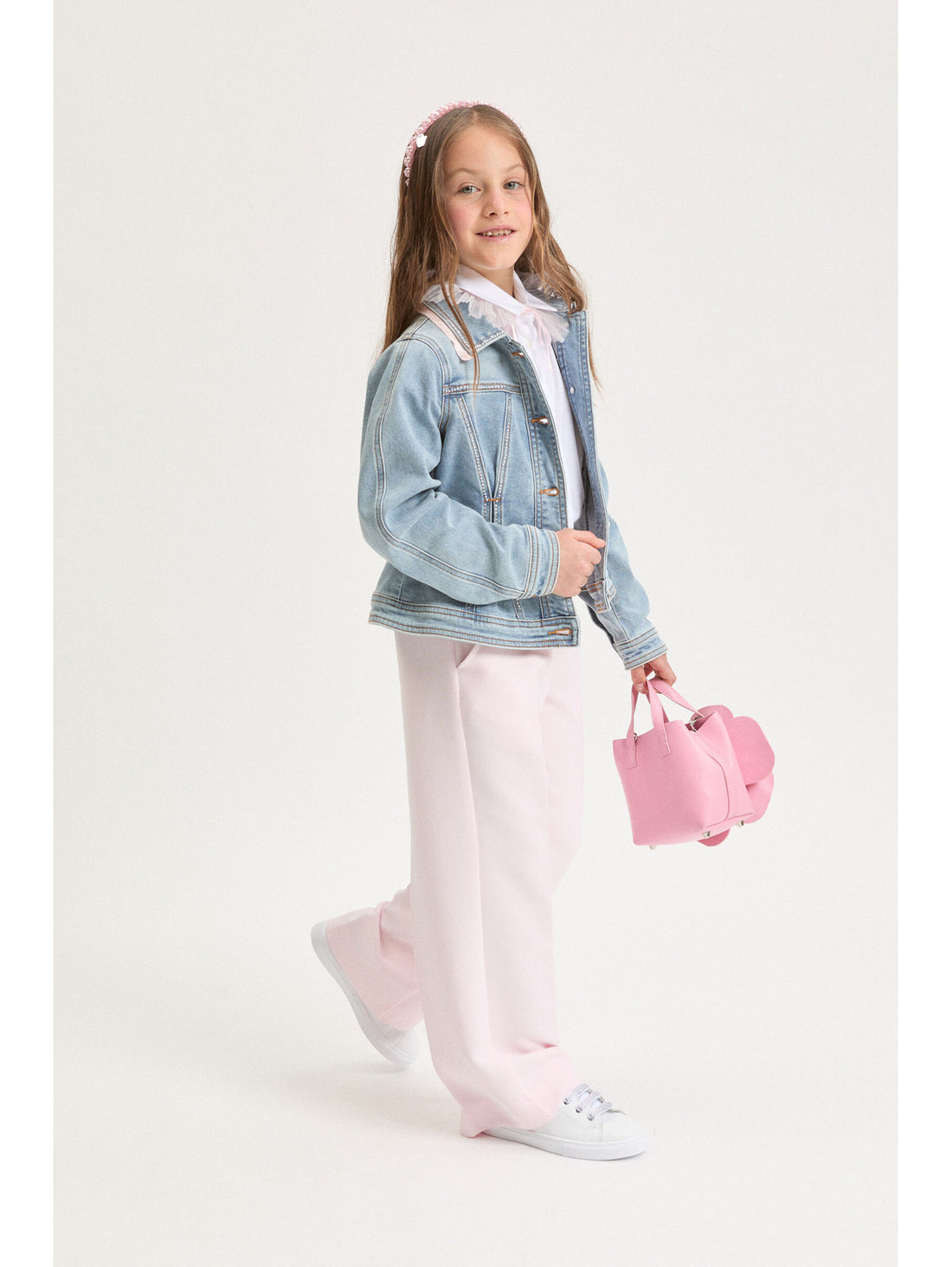 Rhinestone Denim Jacket Monnalisa