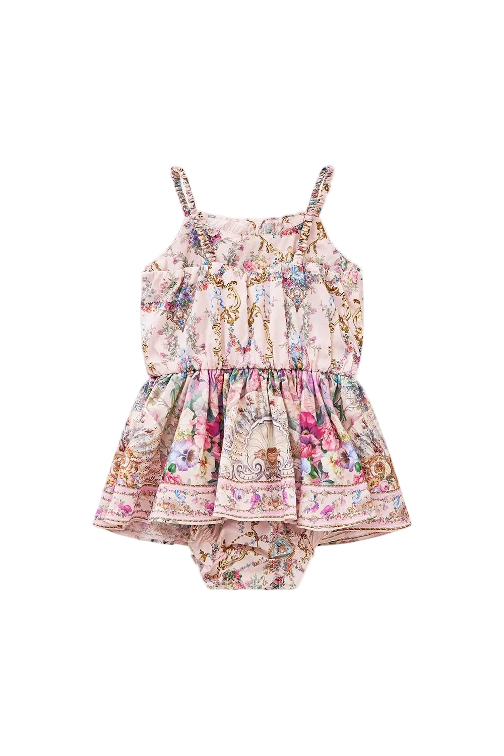 Casa De Fieras Babies Jump Dress With Frill Neck Camilla