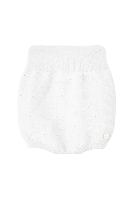 Set Knit Newborn Sweater With Leggins in White Schoolsoutdesignerkidswear