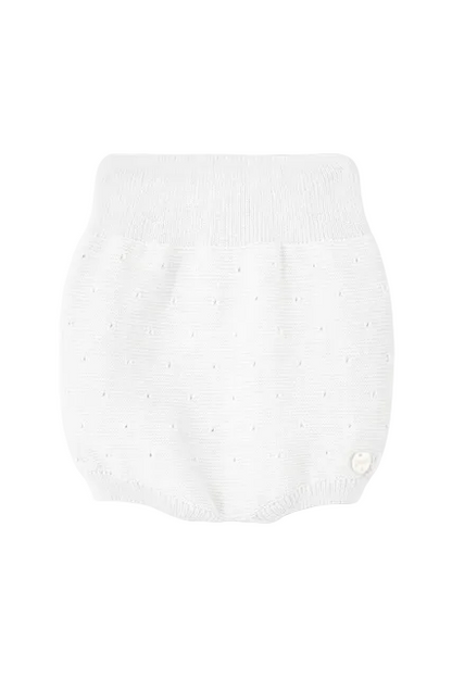 Set Knit Newborn Sweater With Leggins in White Schoolsoutdesignerkidswear