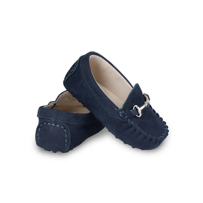 Lucca Navy Baby Loafers