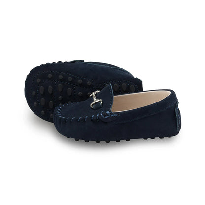 Lucca Navy Baby Loafers