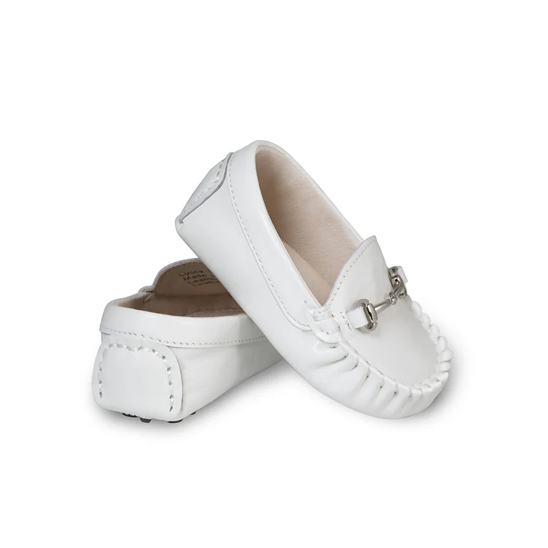Lucca White Baby Loafers