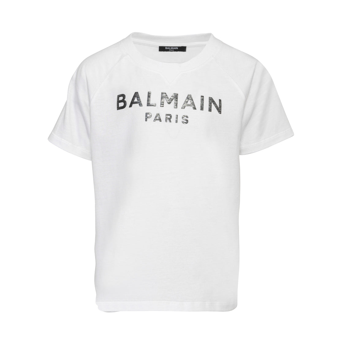 Classic White/Silver Cotton T-Shirt