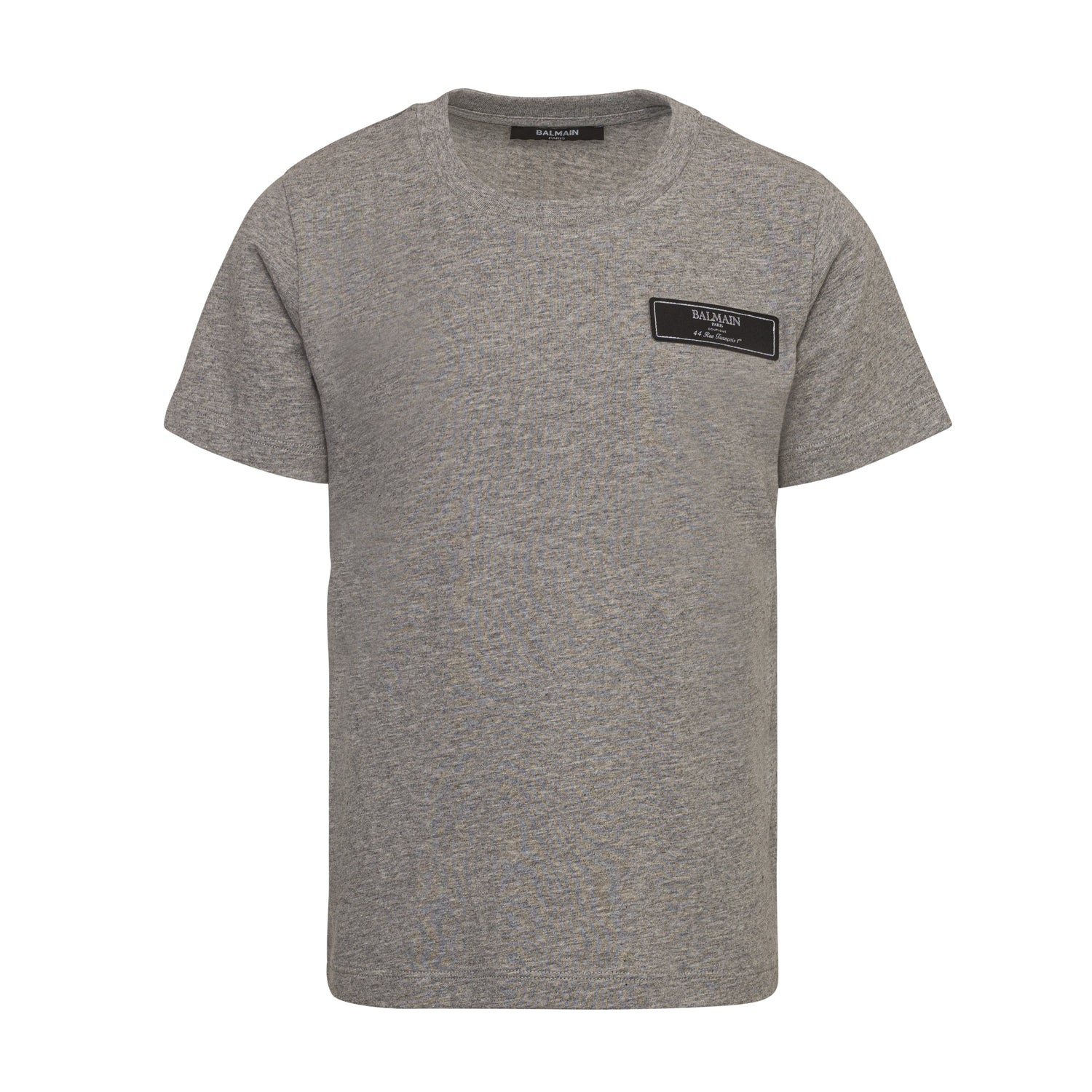 Balmain Grigio Medio Melange Cotton T-Shirt/Top | Schools Out