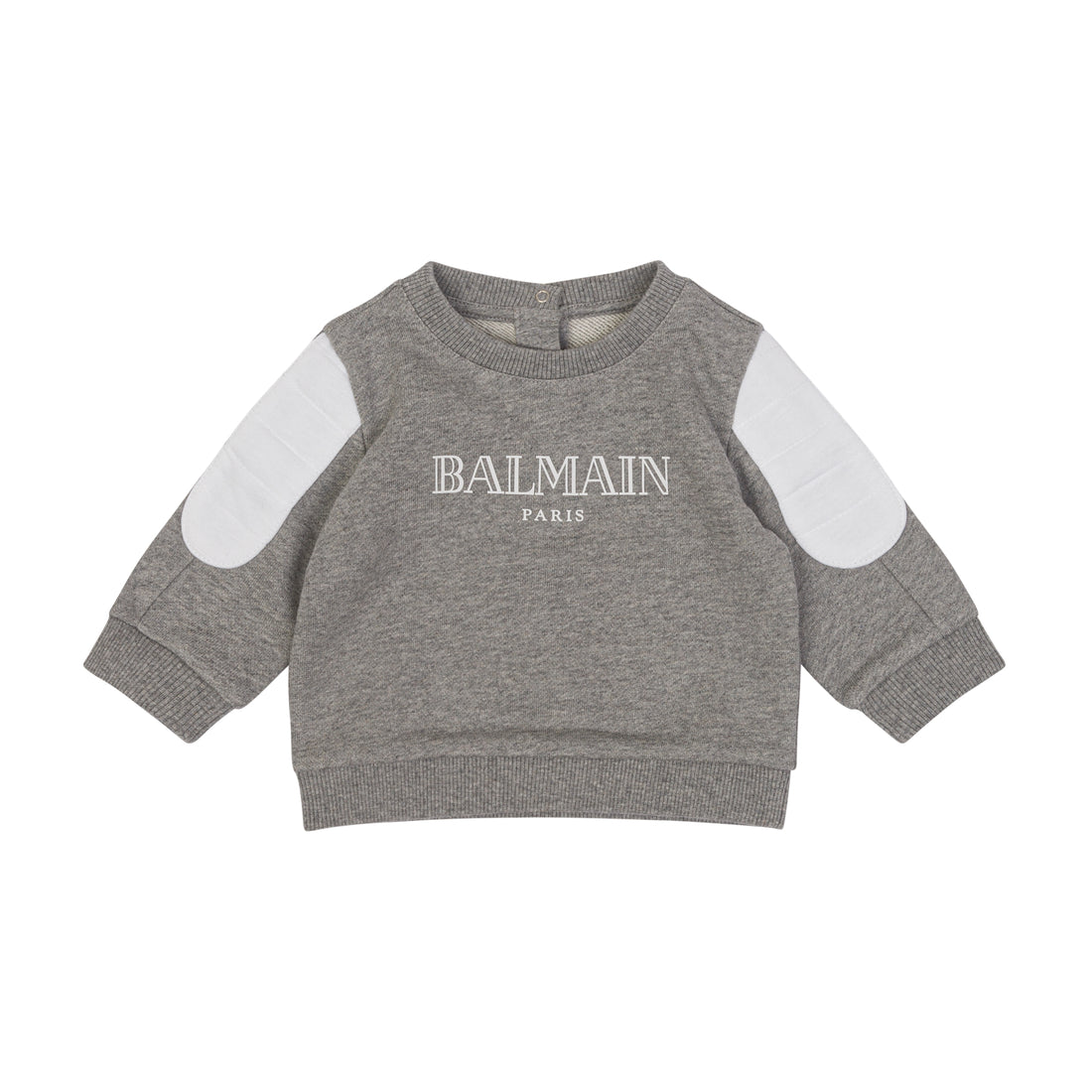 Logo Sweatshirt with Shoulder Detail – Grey