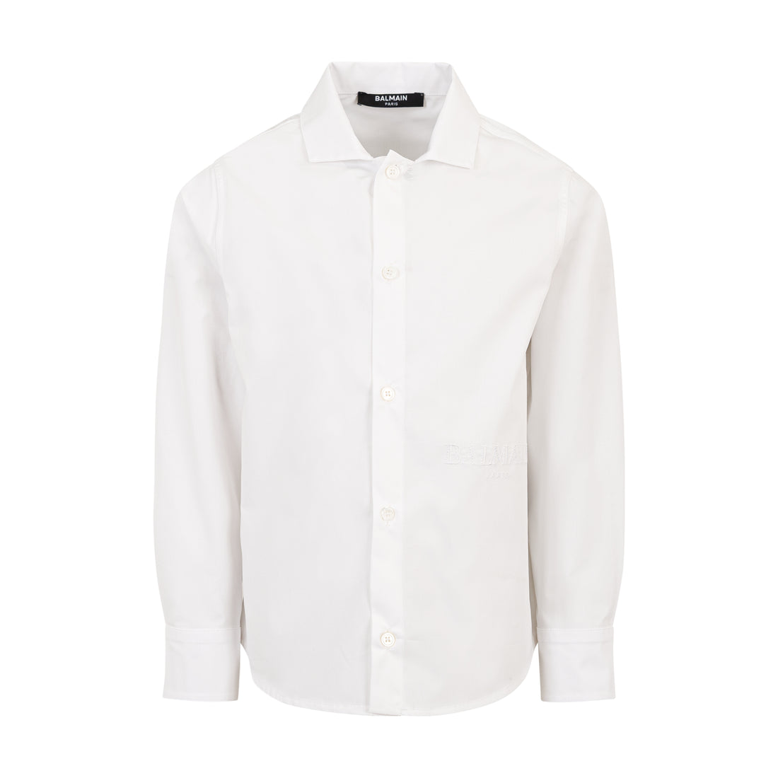 Classic Cotton Button-Up Shirt – White
