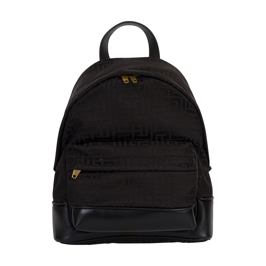 Kids’ Monogram Jacquard Backpack with Leather-Trim Base