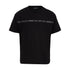 Black t-shirt with Balmain logo on a white background