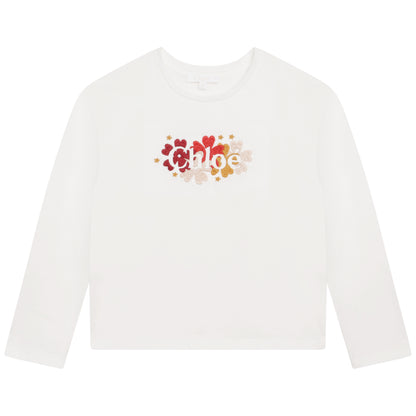 Organic Flower Embroidery Tee